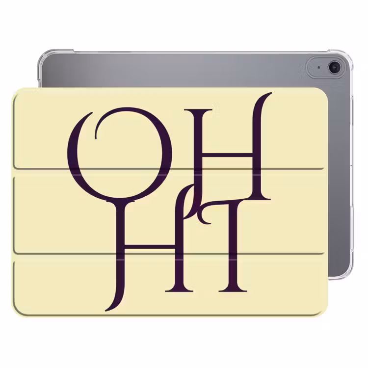 iPad hoes - Oh hi - Geel - Monogram — 1