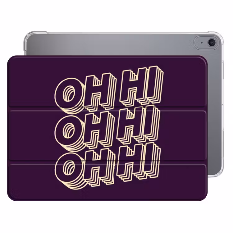 iPad hoes - Oh hi - Paars - 3D — 1