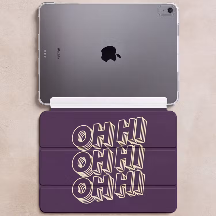 iPad hoes - Oh hi - Paars - 3D — 6
