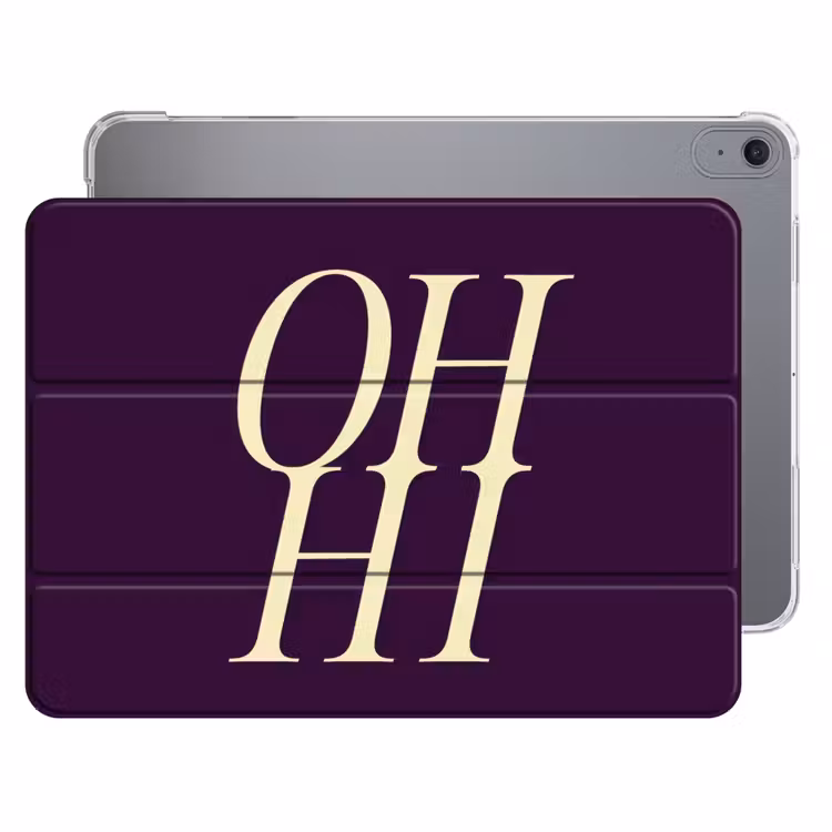 iPad hoes - Oh hi - Paars - Minimalistisch — 1