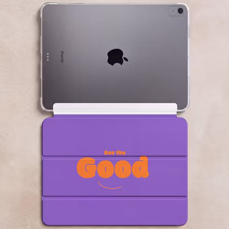 iPad hoes - See the good - Oranje - Paars - Smiley — 6