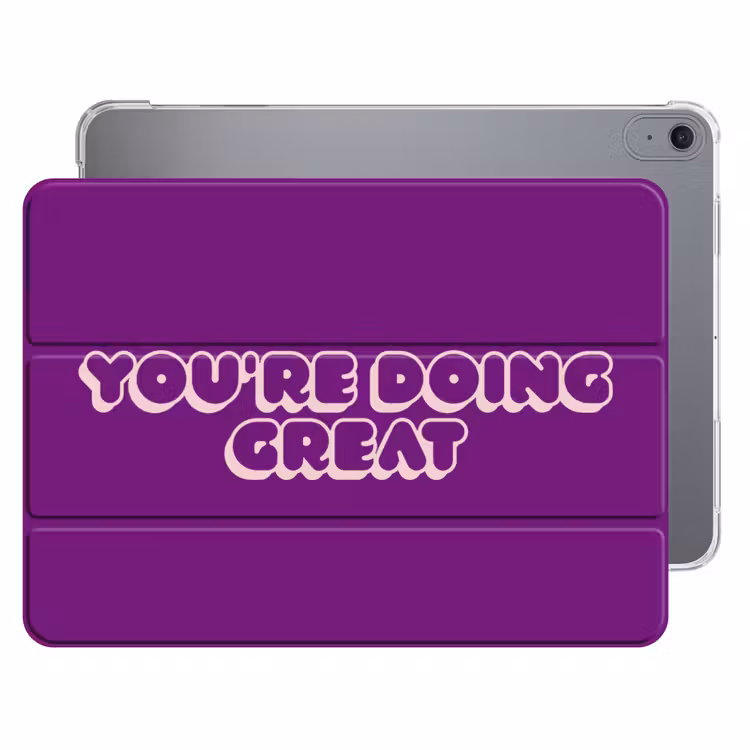 iPad hoes - You're doing great - Paars - Bubble letters — 1
