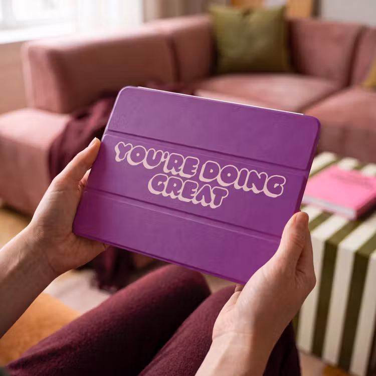 iPad hoes - You're doing great - Paars - Bubble letters — 4