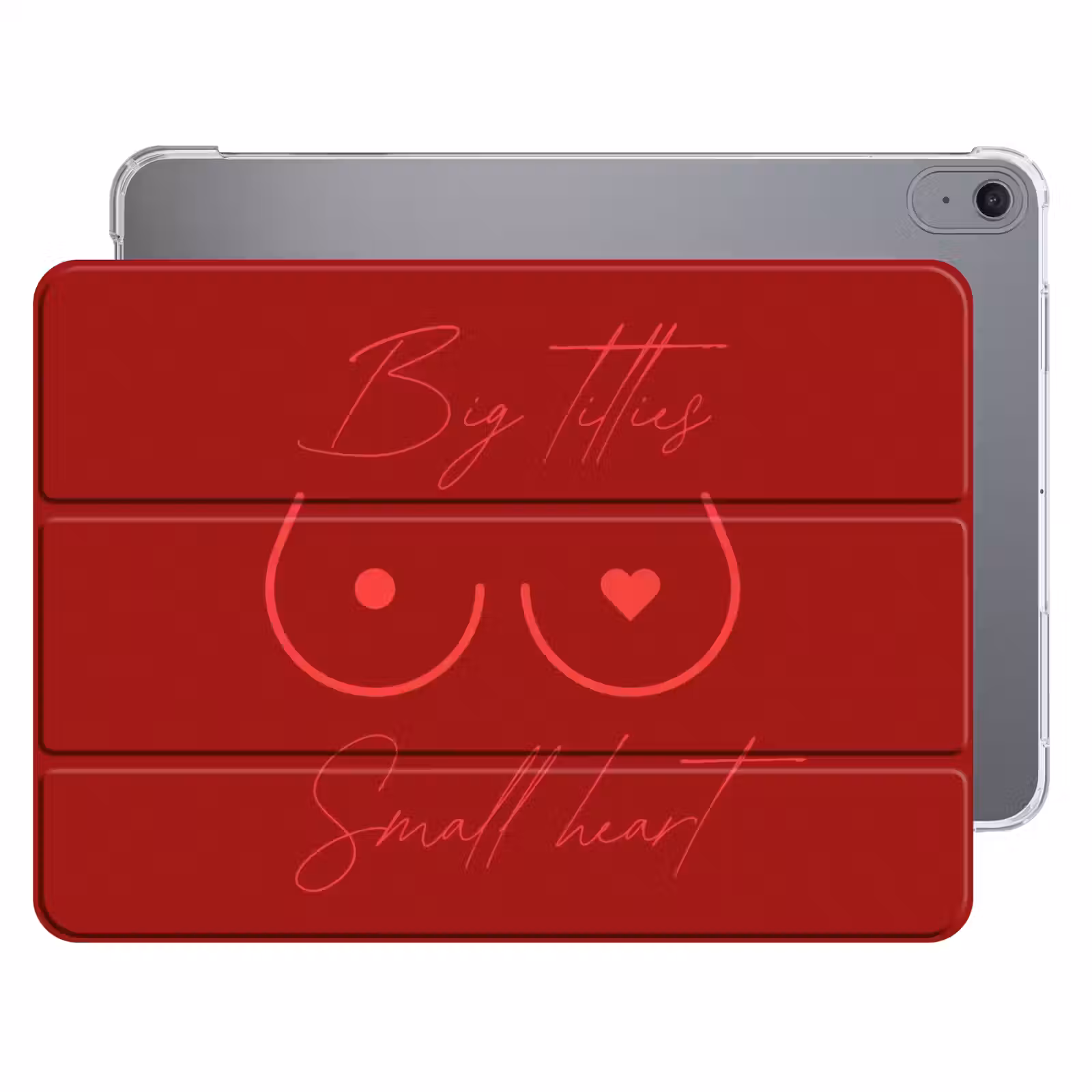 iPad hoes - Big titties small heart - Rood - Hart — 1