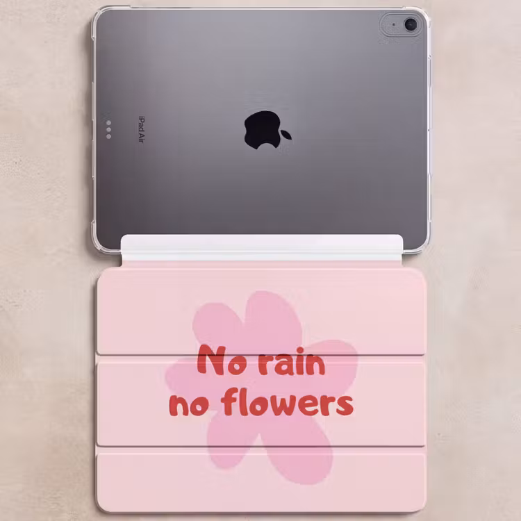 iPad hoes - No rain no flowers - Bloem - Roze — 6
