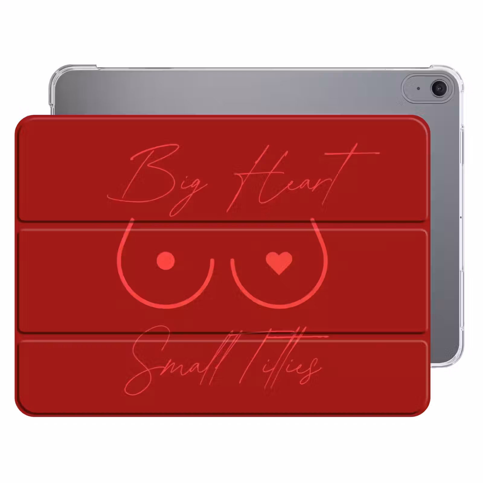 iPad hoes - big heart small titties - Hart - Rood — 1
