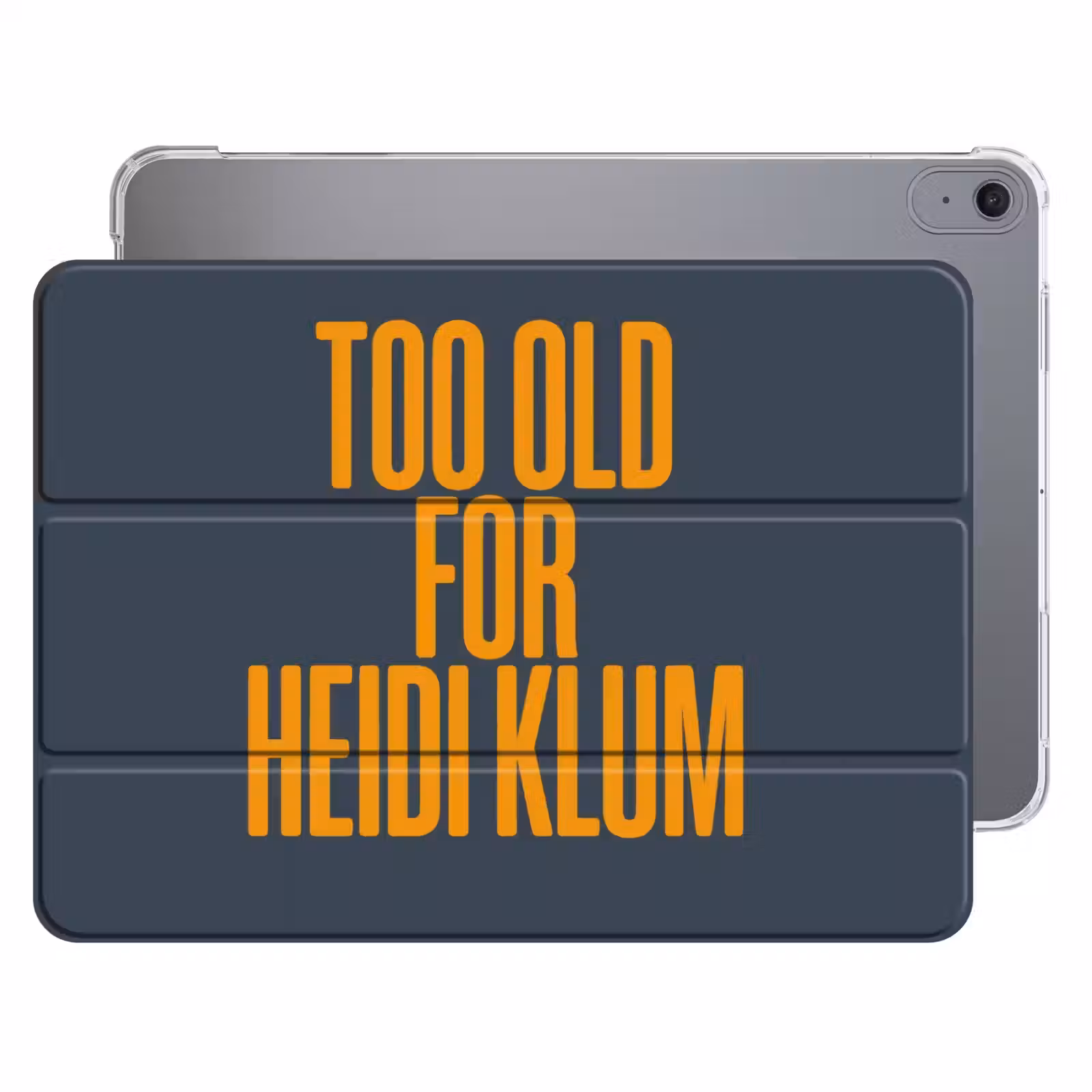 iPad hoes - Too old for heidi klum - Geel - Blauw — 1