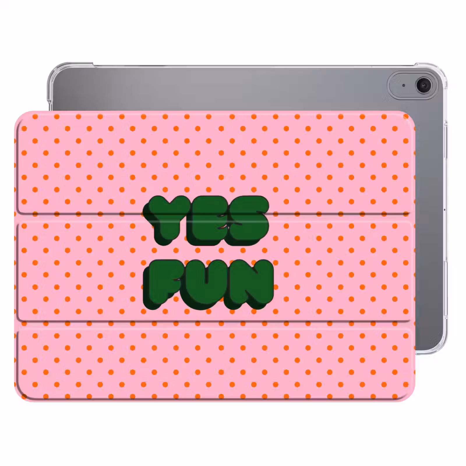 iPad hoes - Yes fun - Groen - Roze - Stippen — 1