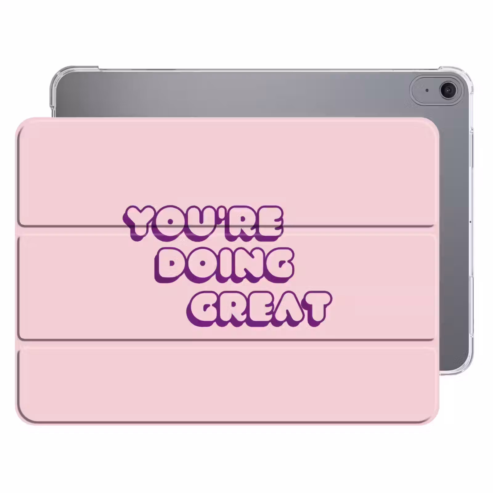 iPad hoes - You're doing great - Roze - Bubble letters — 1
