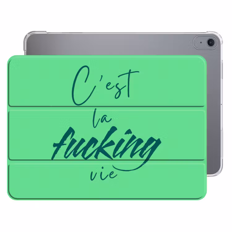 iPad hoes - c'est la fucking vie - Groen - Penseelstijl — 1