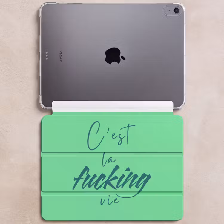 iPad hoes - c'est la fucking vie - Groen - Penseelstijl — 6