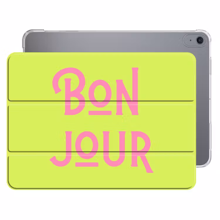 iPad hoes - Groen - Roze - Bonjour - Art — 1