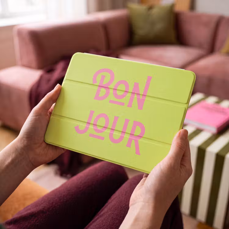 iPad hoes - Groen - Roze - Bonjour - Art — 4