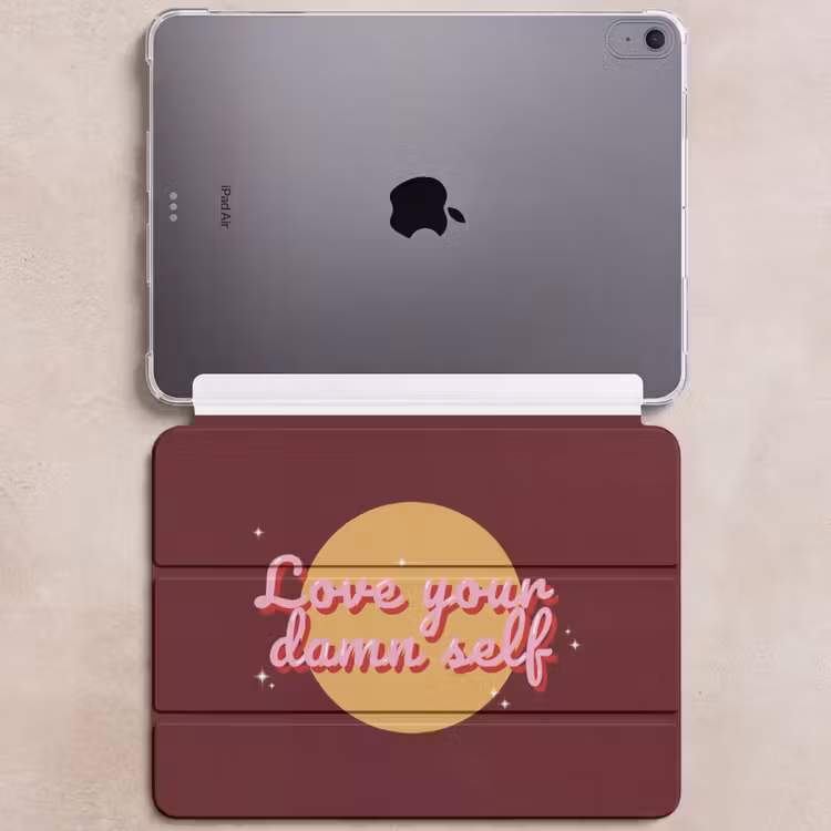 iPad hoes - love your damn self - Cirkel - Glitter - Rood — 6