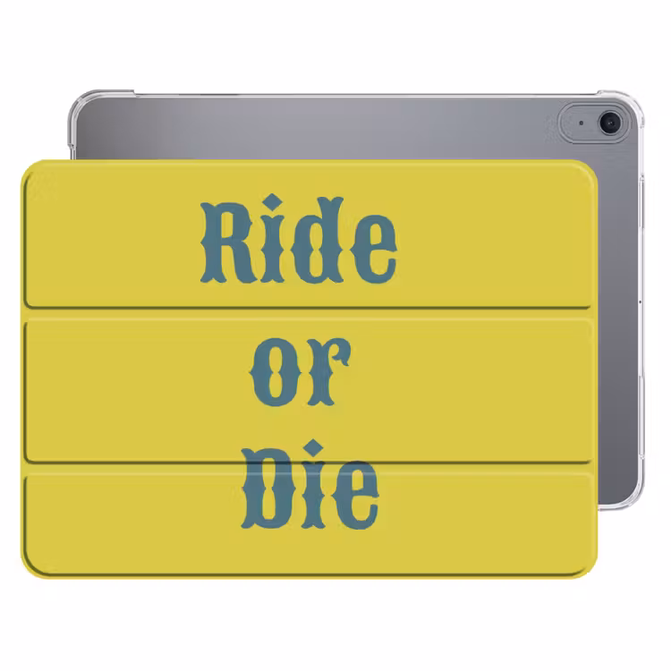 iPad hoes - Ride or die - Geel - Blauw — 1