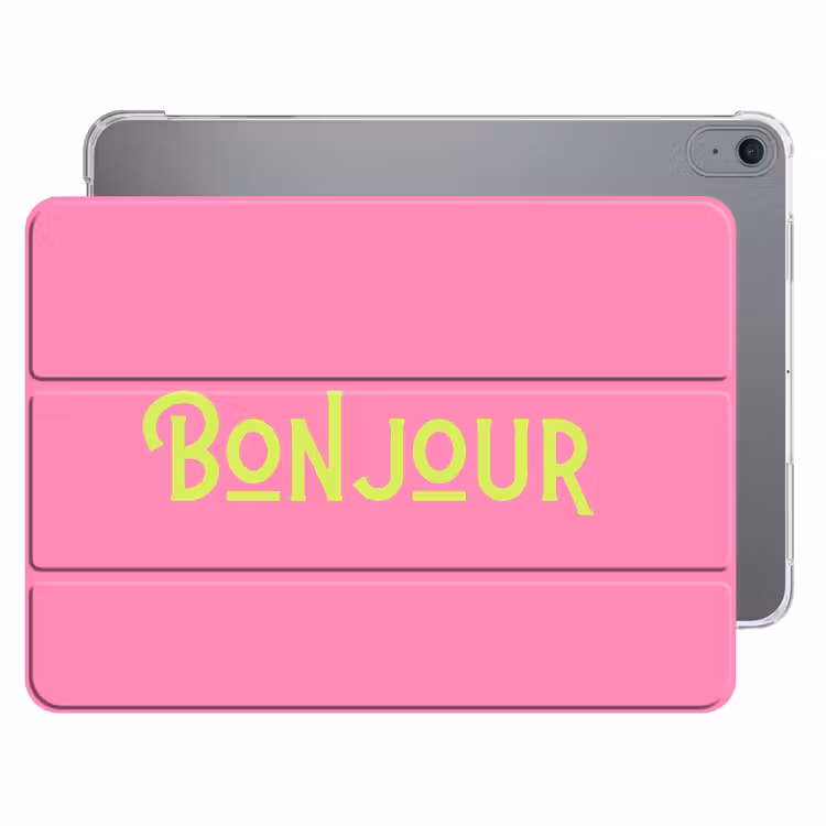 iPad hoes - Roze - Groen - Bonjour - Art — 1