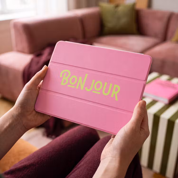 iPad hoes - Roze - Groen - Bonjour - Art — 4