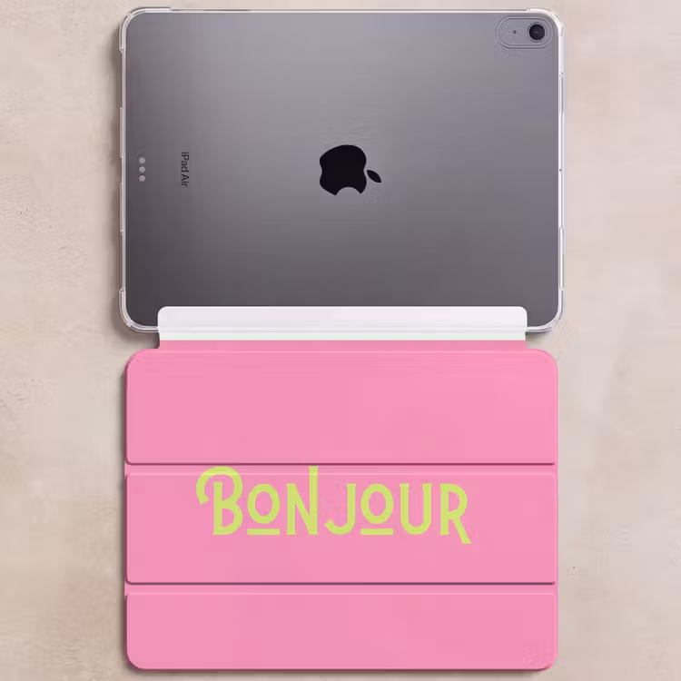 iPad hoes - Roze - Groen - Bonjour - Art — 6