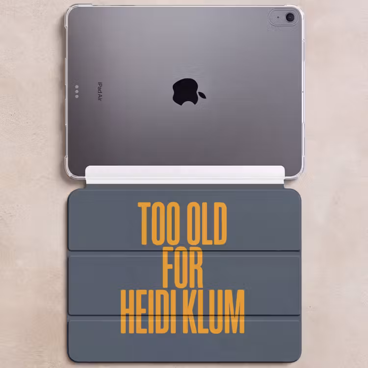 iPad hoes - Too old for heidi klum - Geel - Blauw — 6