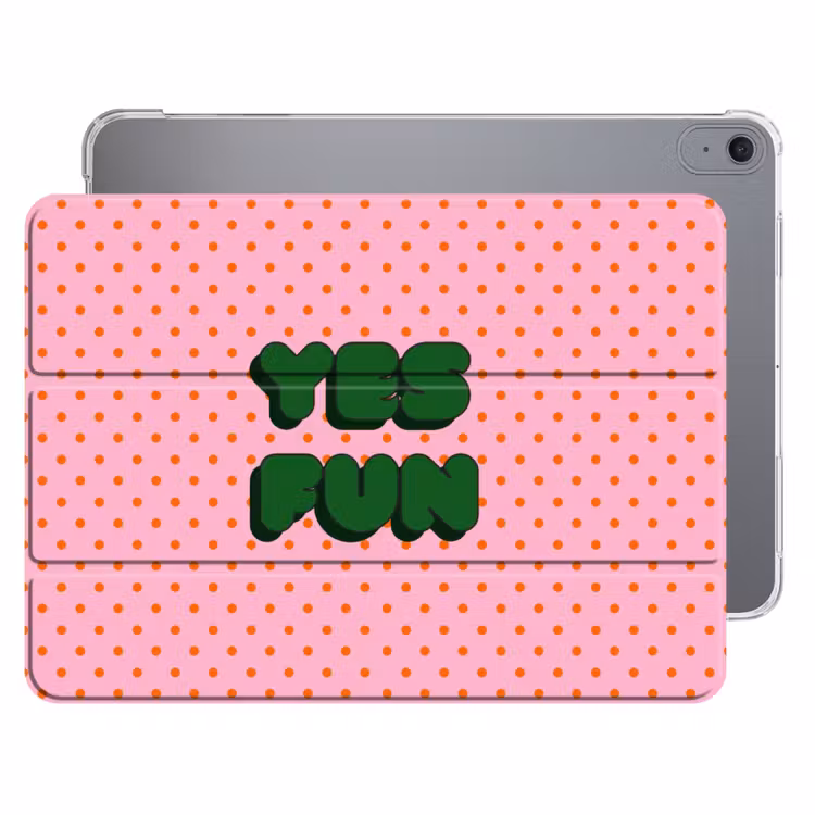 iPad hoes - Yes fun - Groen - Roze - Stippen — 1