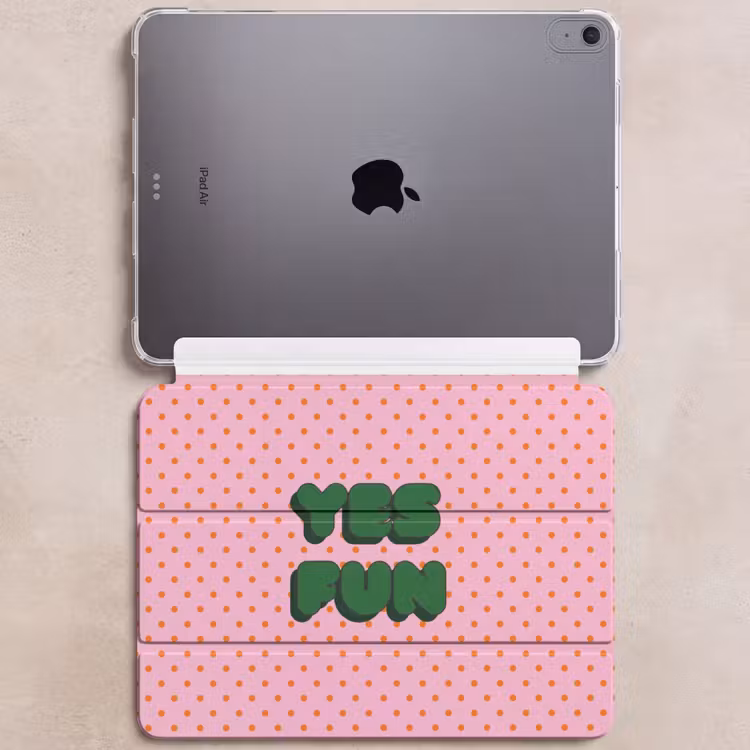 iPad hoes - Yes fun - Groen - Roze - Stippen — 6