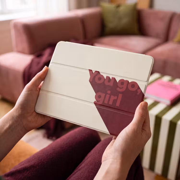 iPad hoes - you go girl - 3D - Rood — 4