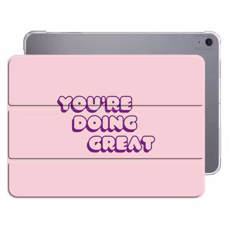iPad hoes - You're doing great - Roze - Bubble letters — 1