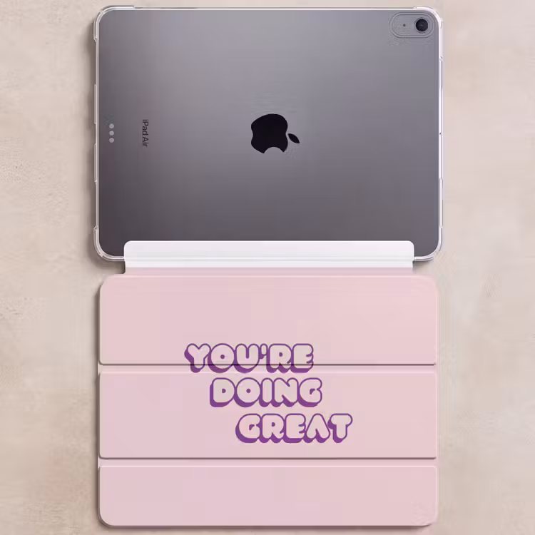 iPad hoes - You're doing great - Roze - Bubble letters — 6