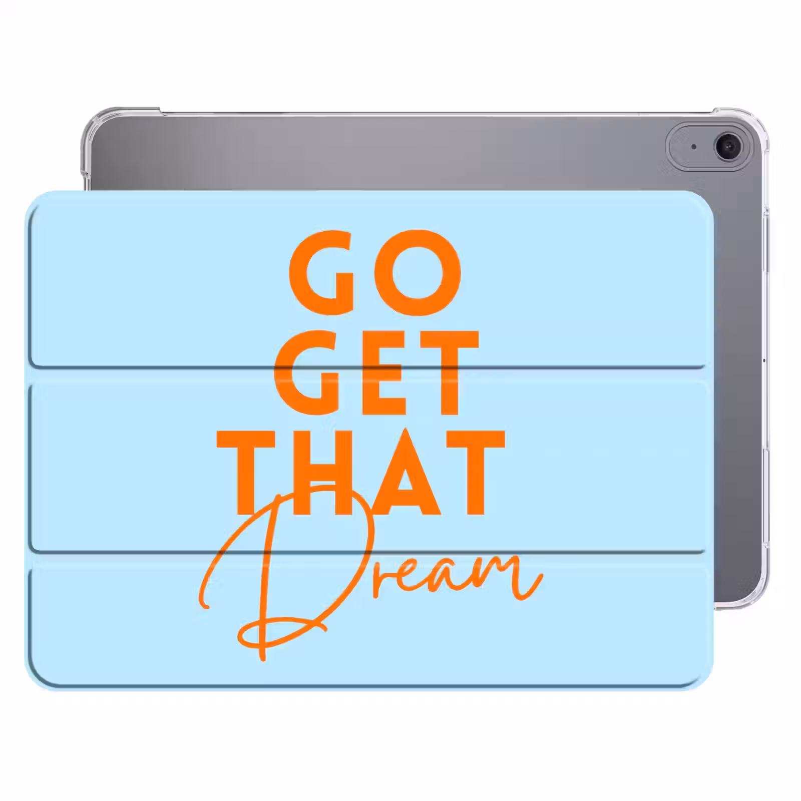 iPad hoes - Blauw - Oranje - Tekst — 1