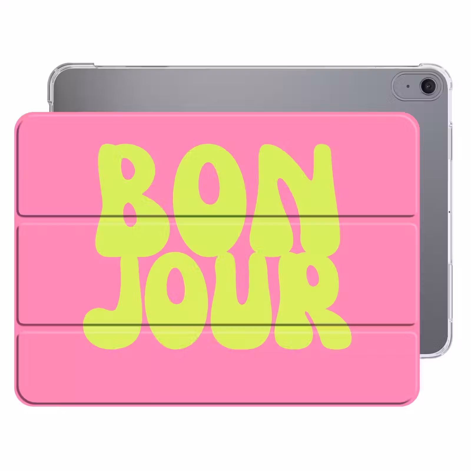 iPad hoes - Bonjour - Roze - Fel groen — 1