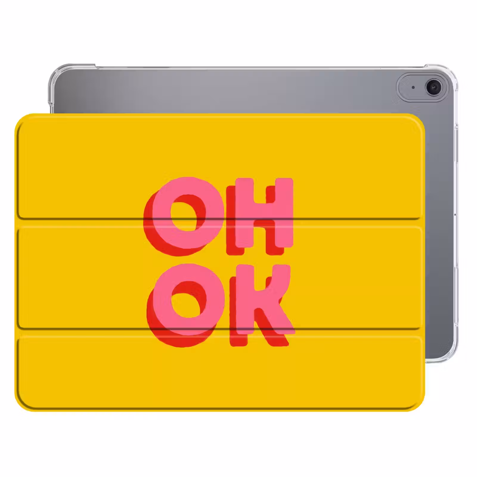 iPad hoes - Oh ok - 3D - Geel - Roze — 1