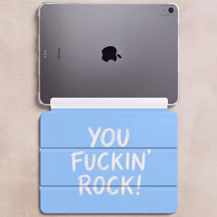 iPad hoes - Blauw - Wit - You fuckin rock — 6