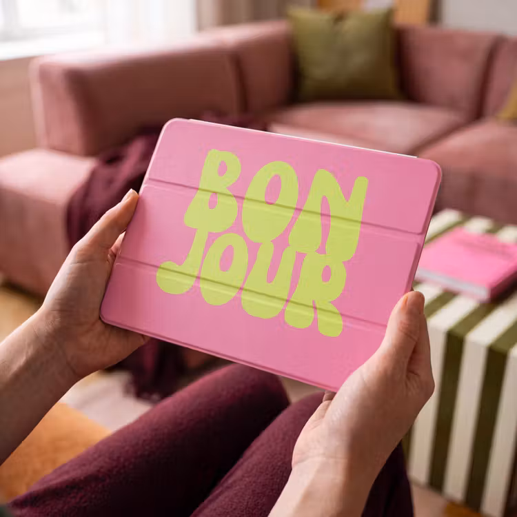 iPad hoes - Bonjour - Roze - Fel groen — 4