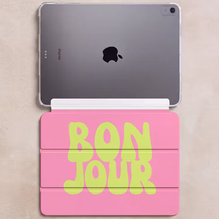 iPad hoes - Bonjour - Roze - Fel groen — 6