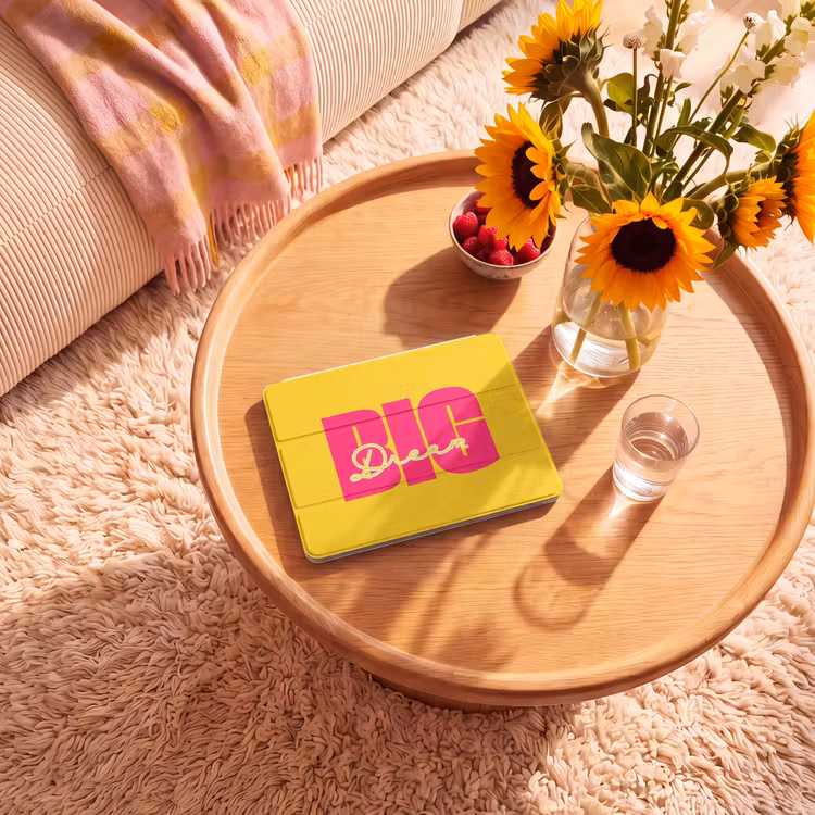 iPad hoes - Dream big - Geel - Roze — 2