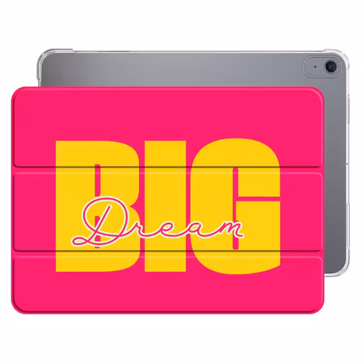 iPad hoes - Dream big - Roze - Geel - Minimalistisch — 1