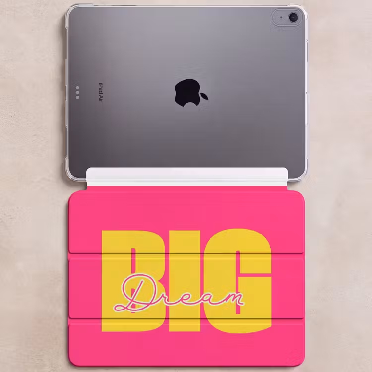 iPad hoes - Dream big - Roze - Geel - Minimalistisch — 6