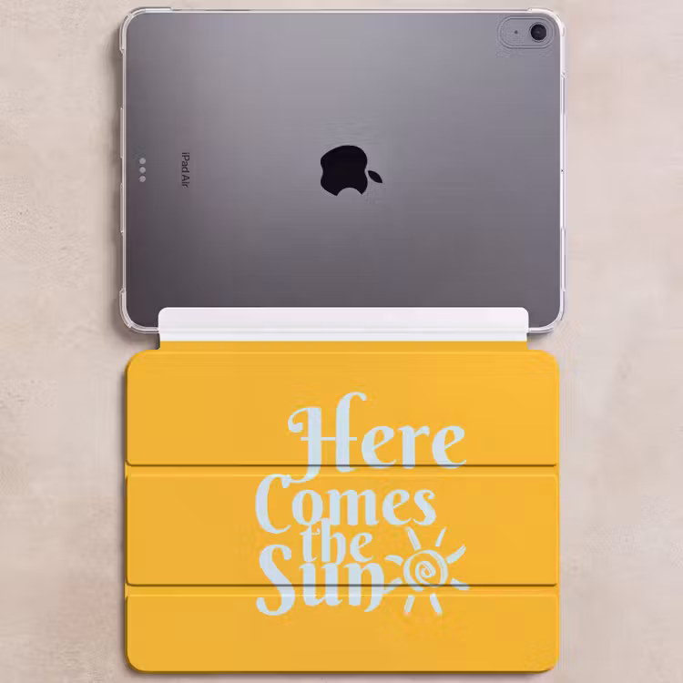 iPad hoes - Geel - Blauw - Here comes the sun — 6