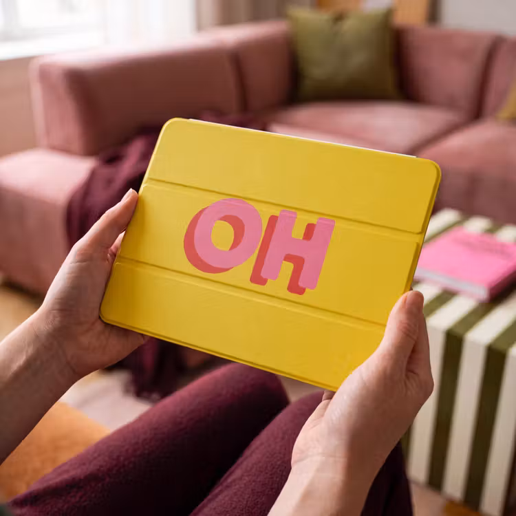 iPad hoes - Geel - Roze - Oh - 3D — 4