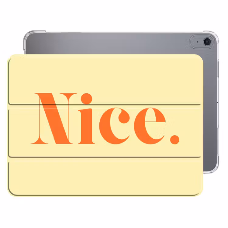 iPad hoes - Nice - Oranje - Geel - Minimalistisch — 1
