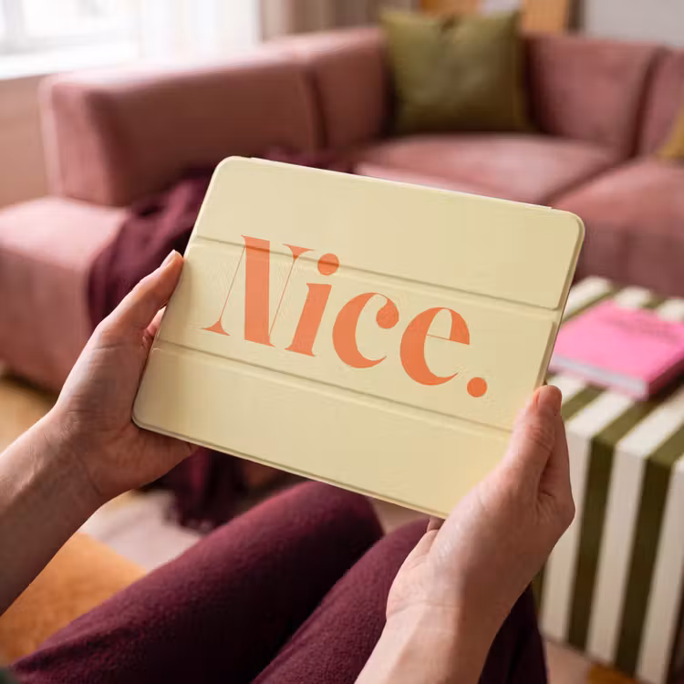 iPad hoes - Nice - Oranje - Geel - Minimalistisch — 4