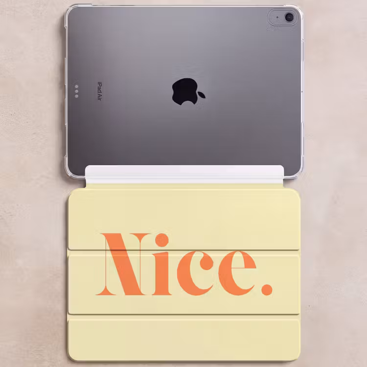 iPad hoes - Nice - Oranje - Geel - Minimalistisch — 6