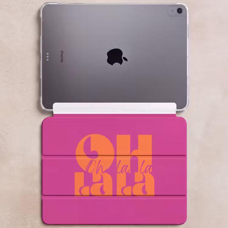 iPad hoes - Oh la la - Roze - Oranje - Gestapelde letters — 6