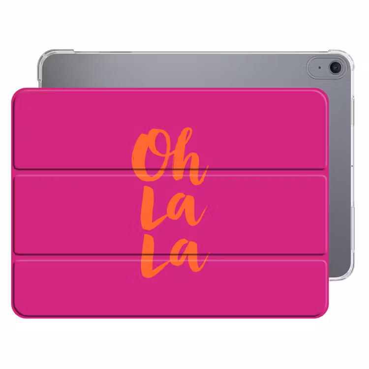 iPad hoes - Oh la la - Roze - Oranje - Minimalistisch — 1