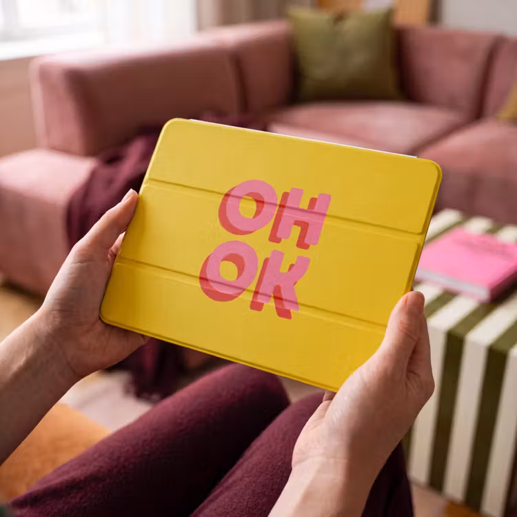 iPad hoes - Oh ok - 3D - Geel - Roze — 4
