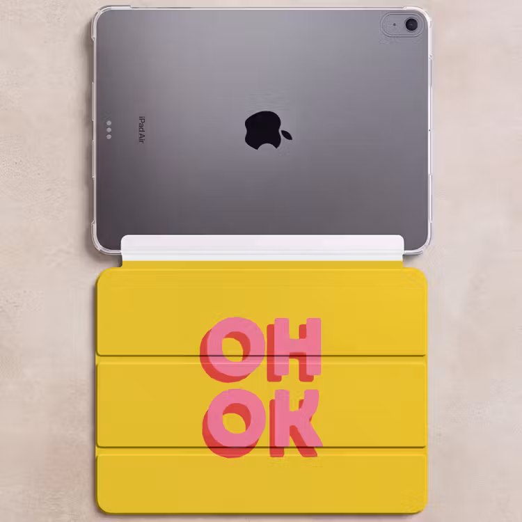 iPad hoes - Oh ok - 3D - Geel - Roze — 6