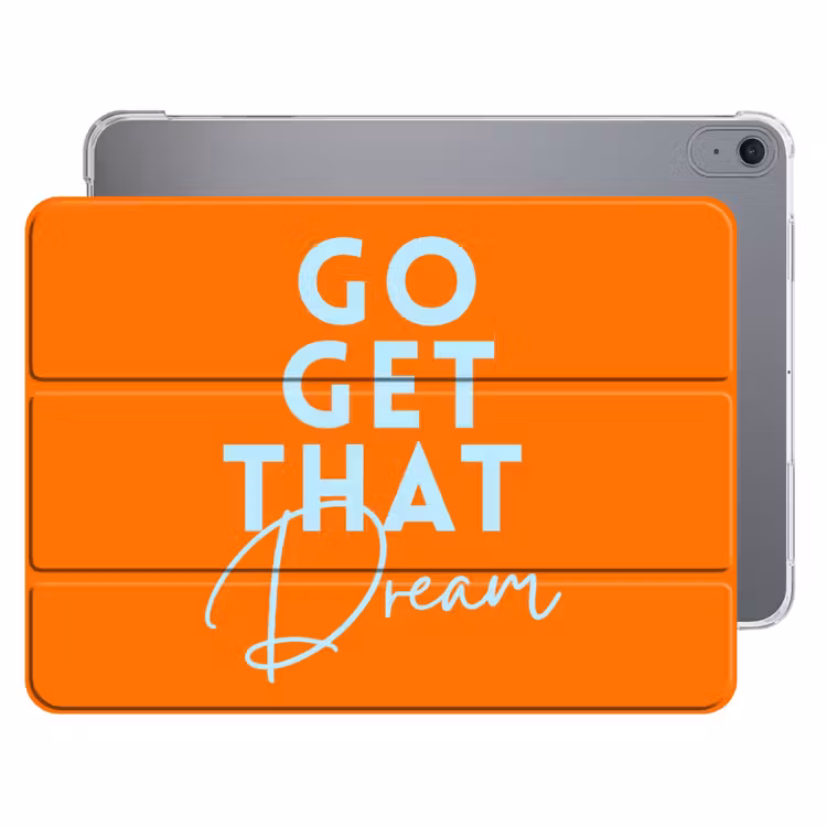 iPad hoes - Oranje - Blauw - Go get that dream — 1