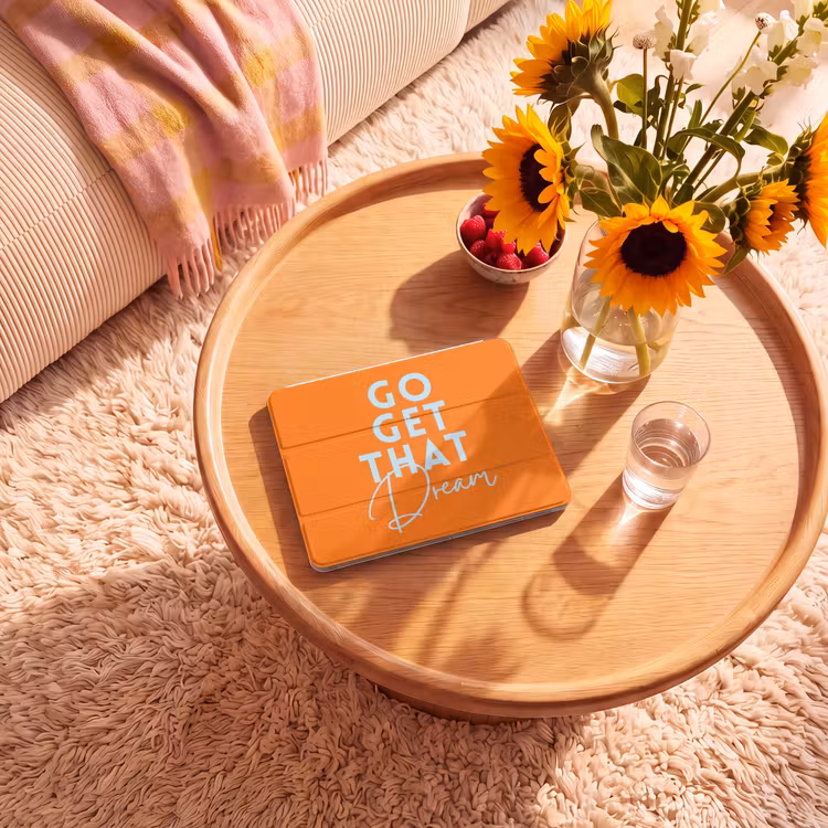 iPad hoes - Oranje - Blauw - Go get that dream — 2
