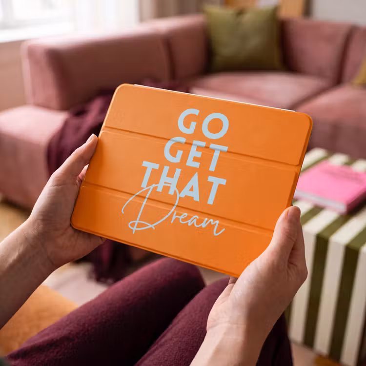 iPad hoes - Oranje - Blauw - Go get that dream — 4