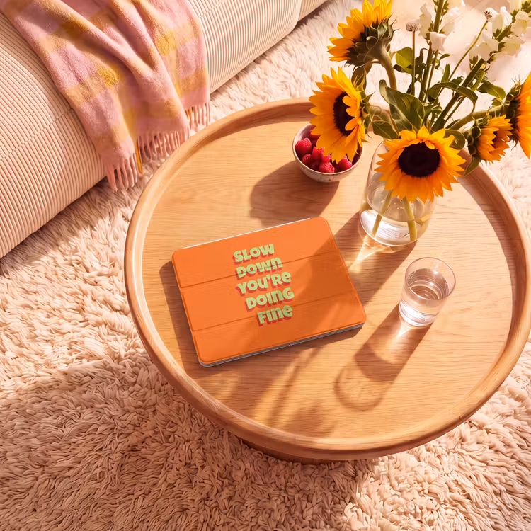 iPad hoes - Slow down you're doing fine - Oranje - Simple — 2